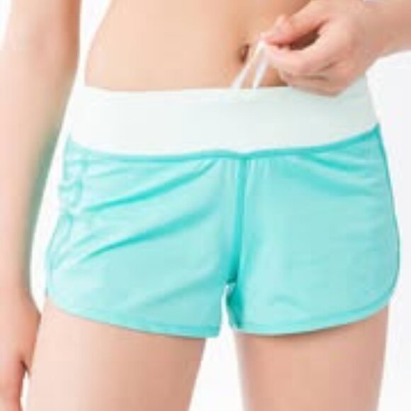 Ivivva Girl by Lululemon 🍋Speedy Shorts drawstring liner pocket green size 12 - Picture 2 of 4